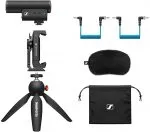 Sennheiser MKE 400 Microphone, Manfrotto PIXI Mini Tripod and Smartphone Clamp