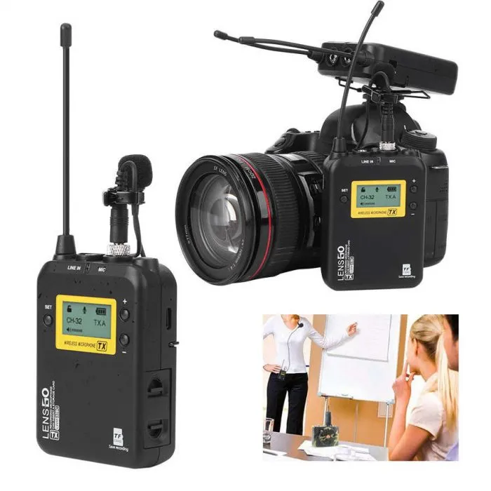 LENSGO LWM-328C Wireless Microphone Lapel Lavalier Condensador microphone Mic for Smartphones DSLR Cameras Interview Recording - Image 6