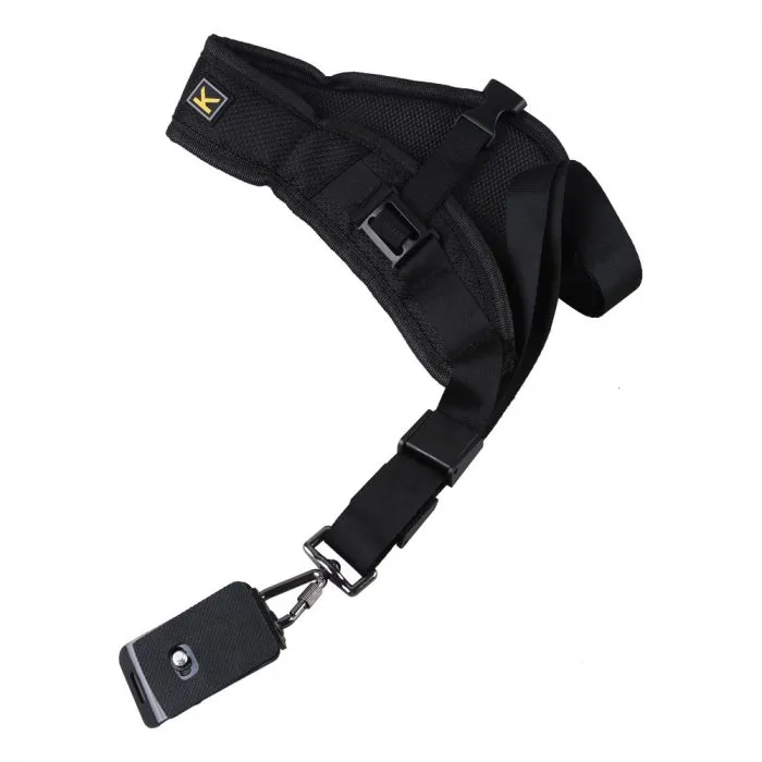 Black Double Dual Camera Shoulder Strap for all cameras - Image 3