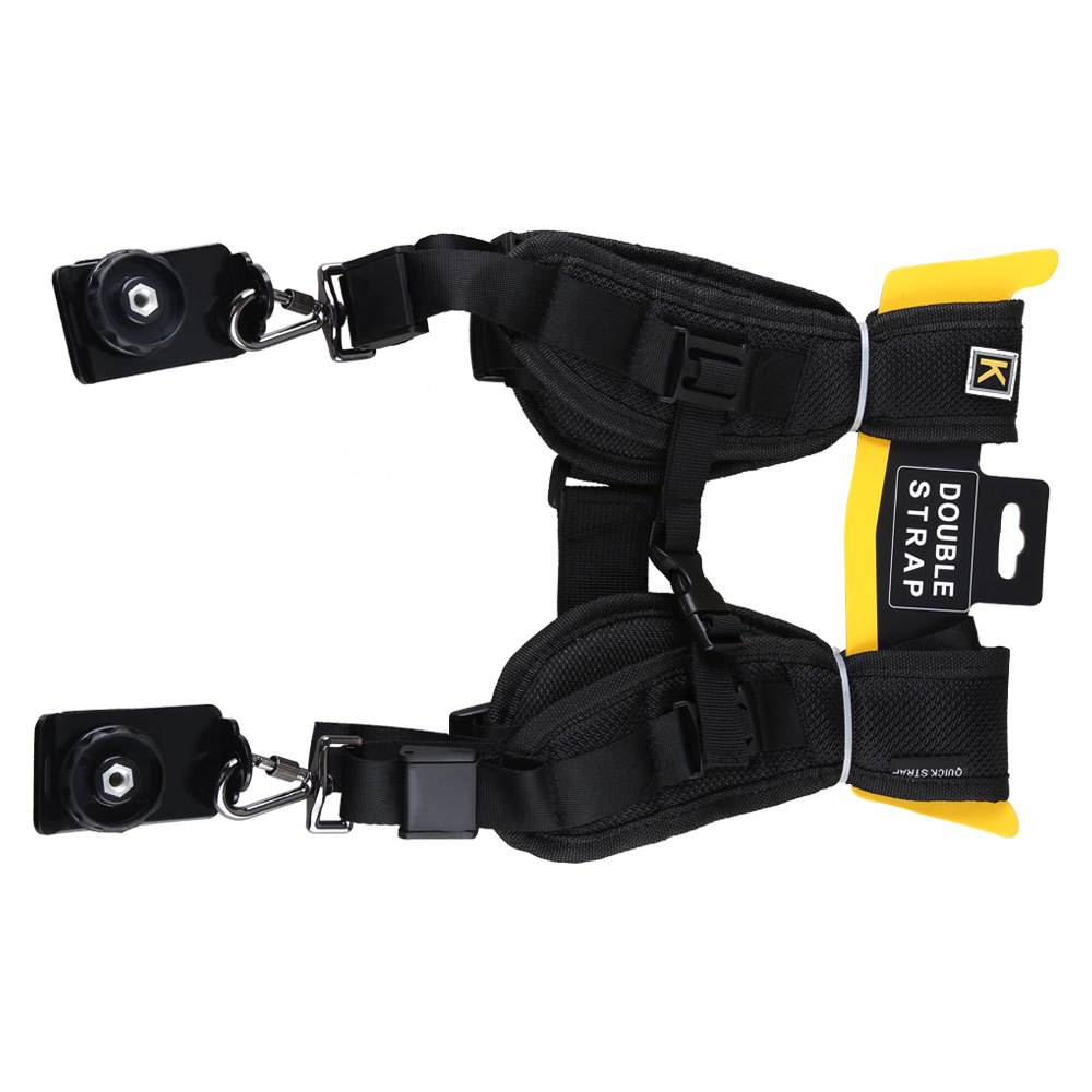 Double Dual Camera Shoulder Strap Quick Rapid Sling Camera Belt Adjustment (1)