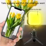 LAVOKOL A10 RGB Light Mini LED Panel Camera Lamp with Smartphone APP - Image 4