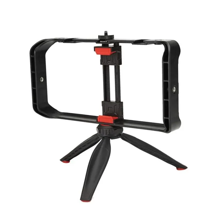 Jmary MT33 Mobile Phone Vlogging Filmmaking Cage Stabilizer with Tripod - Image 1