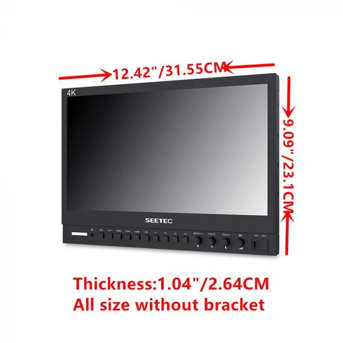 Seetec 4K133-9HSD-192 Monitor Director 13.3 Inch IPS 3G-SDI 4K HDMI for Broadcast  Desktop and Live Events - Image 6