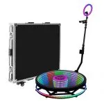 Photobooth LED Glass spin 360 Photo Booth Video Rotating Machine Selfie 100cm Stand For Wedding Party Events
