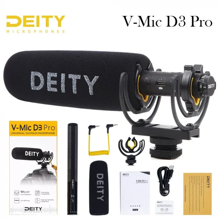 Deity V-Mic D3 Pro Shotgun Microphone low noise Condenser for Recording and on-camera - Image 2