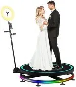 360 Photo Booth Rotating Machine Size 80cm for 3 People, Motorized Video Booth for Events Party Weddings - Image 8
