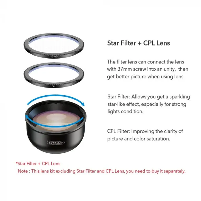 APEXEL HD 5 in 1 Camera Phone Lens 4K Wide Macro Portrait Super Fisheye Lens for iPhone Samsung and other Mobile Phones - Image 2