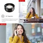 APEXEL HD 5 in 1 Camera Phone Lens 4K Wide Macro Portrait Super Fisheye Lens for iPhone Samsung and other Mobile Phones - Image 4