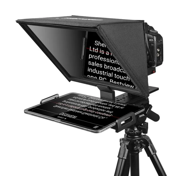 Desview T12 Teleprompter for 11 inch iPad Tablet Phone DSLR Camera Prompter For TV Interview Speech Live Shows - Image 2