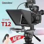 Desview T12 Teleprompter for 11 inch iPad Tablet Phone DSLR Camera Prompter For TV Interview Speech Live Shows