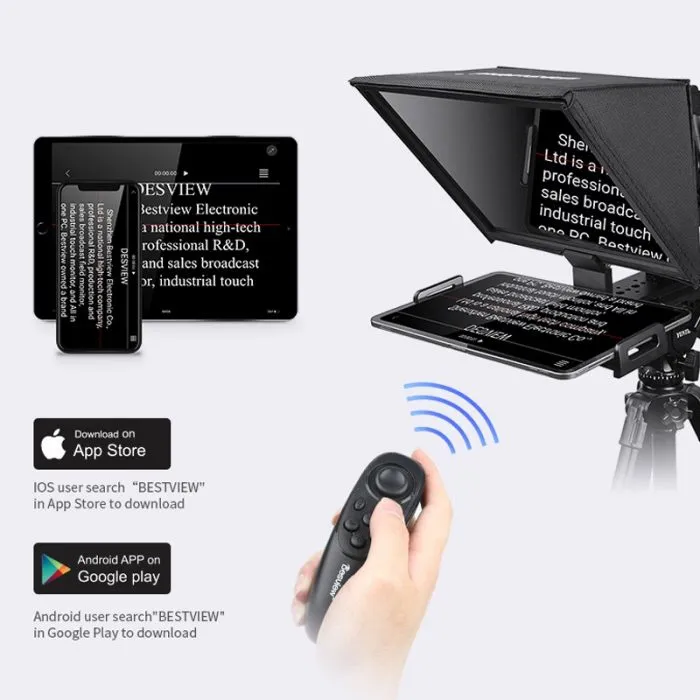 Desview T12 Teleprompter for 11 inch iPad Tablet Phone DSLR Camera Prompter For TV Interview Speech Live Shows - Image 5