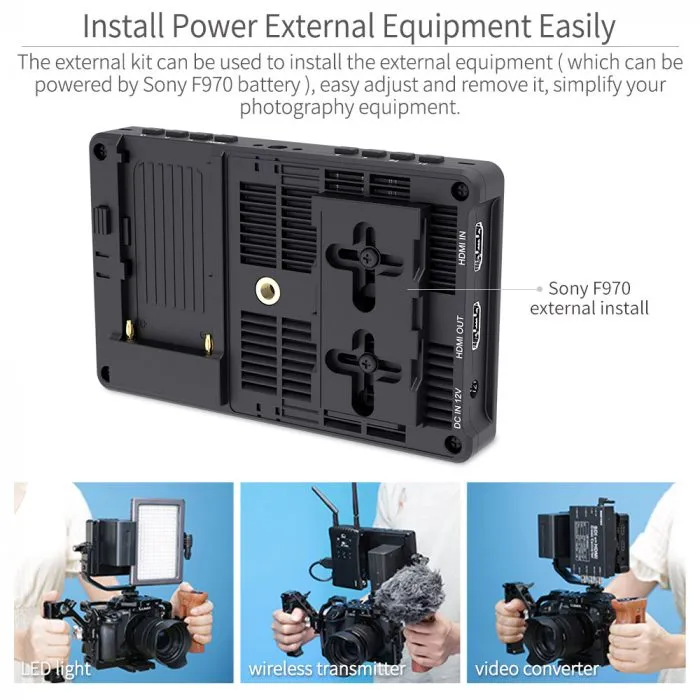 FEELWORLD F5 Pro V4 6 Inch Touch Screen DSLR Camera Field Monitor with 3D LUT 4K HDMI 5V Type-c - Image 3