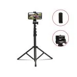Jmary MT39 61inch Aluminum Extendable Cell Phone Tripod Stand with Selfie Stick Tripod and Phone Clip - Image 2