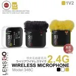 Lensgo 348C 2.4G Microphone Wireless Lapel Mic Support TF card With Charging Case For Mobile Phone and Cameras