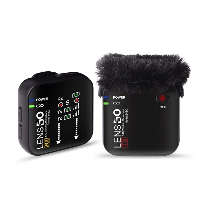 Lensgo 348C 2.4G Microphone Wireless Lapel Mic Support TF card With Charging Case For Mobile Phone and Cameras - Image 3