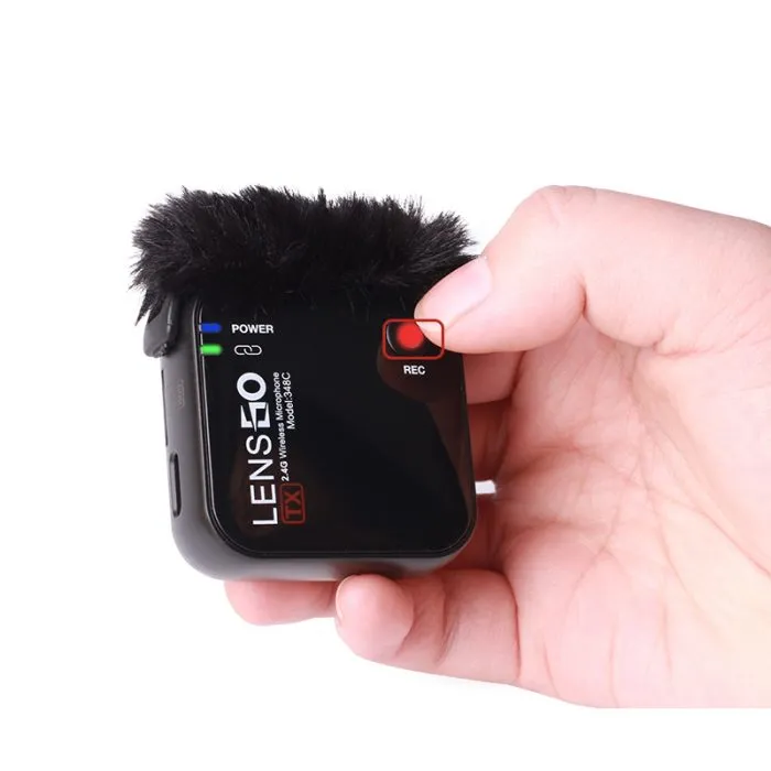 Lensgo 348C 2.4G Microphone Wireless Lapel Mic Support TF card With Charging Case For Mobile Phone and Cameras - Image 5