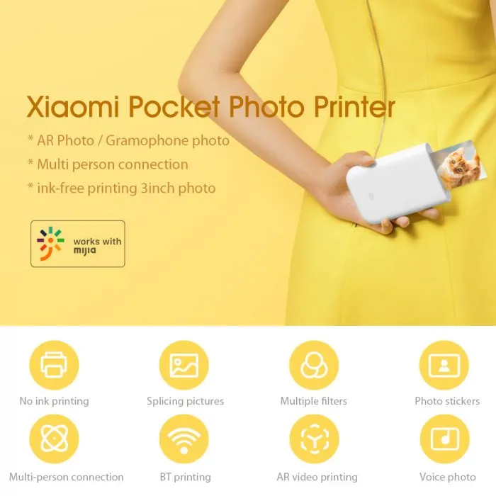 Mi ZINK Pocket Printer Paper Self adhesive Photo Print Sheets For Xiaomi 3 inch Mini Pocket Photo Printer - Image 2