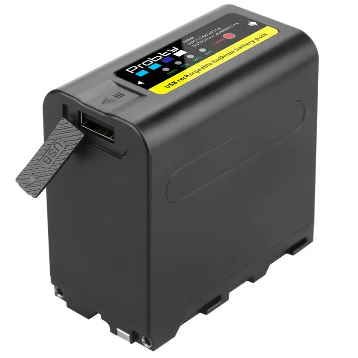 Probty NP-F980 Battery 8800mAh with USB and USB-C Charging Port Replacement Battery for Sony Cameras - Image 2