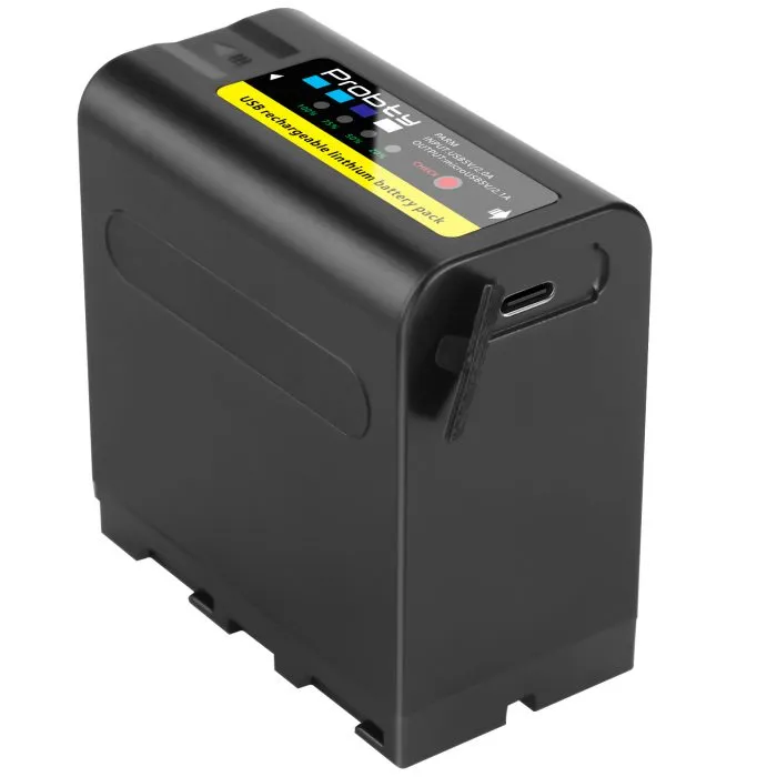 Probty NP-F980 Battery 8800mAh with USB and USB-C Charging Port Replacement Battery for Sony Cameras - Image 4