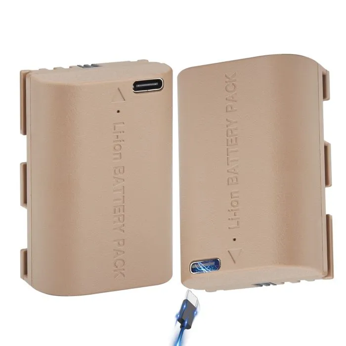 LP-E6NH 3200mAh Battery Replace LP-E6N LP-E6 Battery with Type-C Input For Canon Camera - Image 4