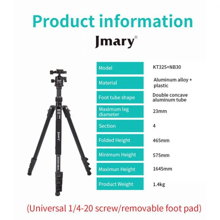 Jmary KT325 Tripod with the NB30 Head - Image 19