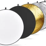 Round Reflector 5 In 1 Portable Collapsible Light for Photography Reflector with Carrying Case (110cm)