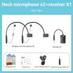LENSGO 318D Full Dublex Call Wireless Microphone All-in-one 1RX 2TX With Noise Reduction for Phones Cameras Live Streaming
