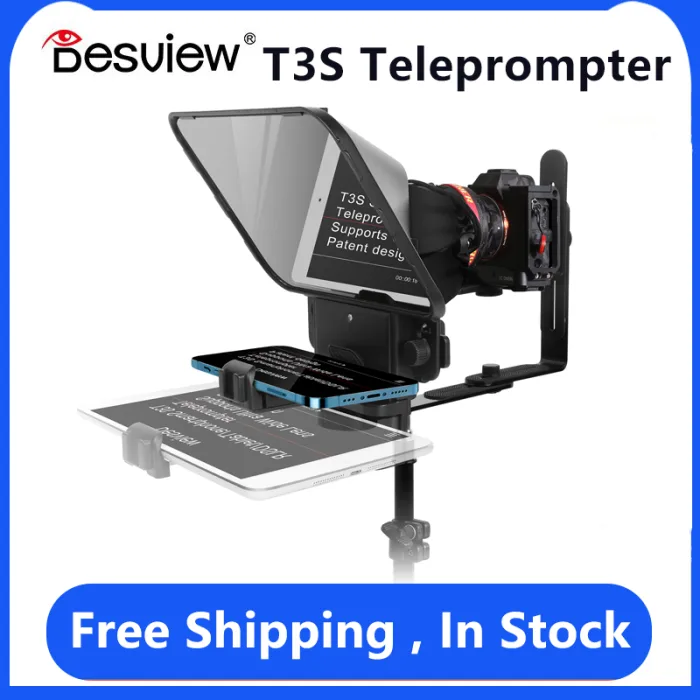 Desview T3S Universal Teleprompter for Smartphone Tablet up to 11.9 inch with Wireless Remote Controller and Exclusive APP - Image 3