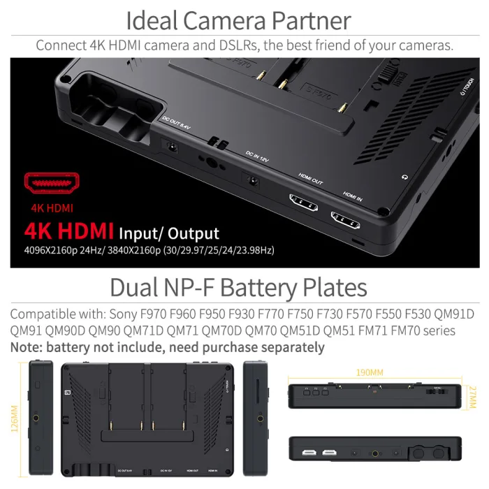 Atomos Ninja V 5 4k Hdmi Recording On-camera Monitor Kit 1920 X 1080  Touchscreen Display Pk Feelword F6 Plus - Monitor - AliExpress