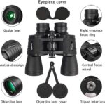 UncleHu 20x50 High Power Binoculars for Adults, Compact HD Professional/Daily Waterproof Binoculars Telescope for Bird Watching Travel Hunting Football Games Stargazing with Carrying Case and Strap - Image 2
