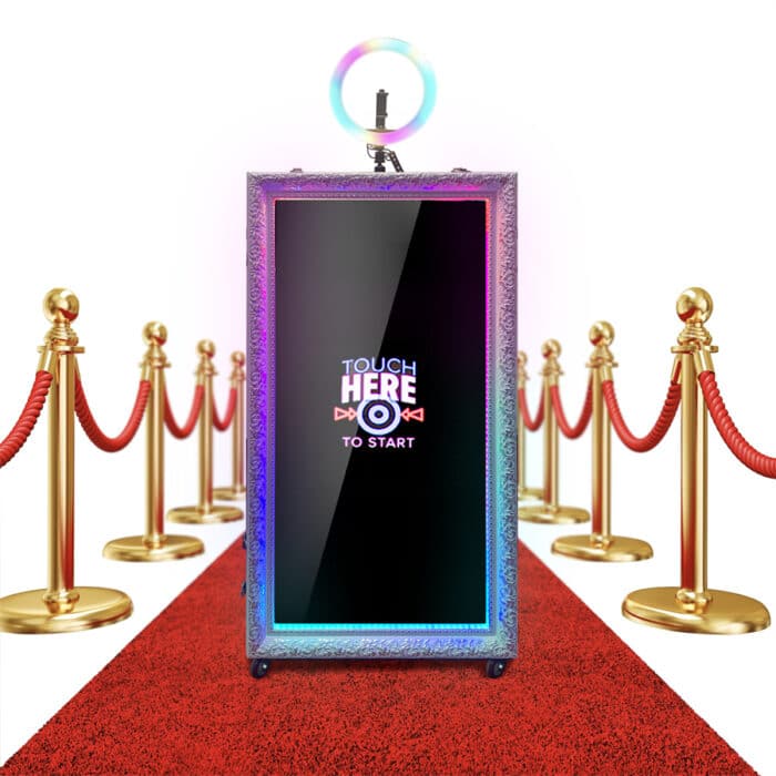 TechnoWhale Magic Mirror Photo Booth 65 inch Classic Design with Canon 2000d Camera - Image 1