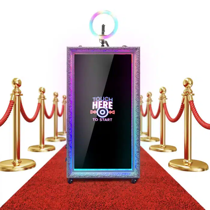 TechnoWhale Magic Mirror Photo Booth 65 inch Classic Design with Canon 2000d Camera - Image 1