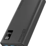Promate Bolt-20Pro Portable High-Capacity 20000Mah Slim Power Bank, Dual USB Ports, 10W Type-C Input/Output Port, Smart LED Display, Safe Adaptive Charging for Smartphones