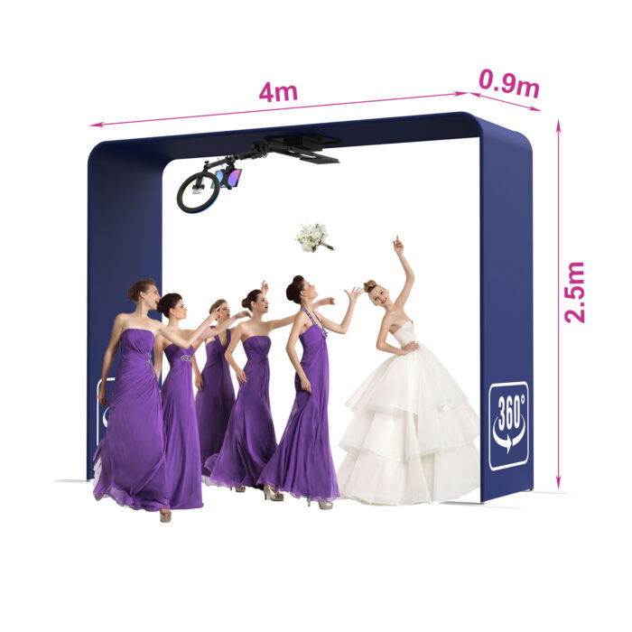 Xria Overhead 360 Photo Booth Truss with Remote Controller Automatic 360 Video Portable Top Spinner Sky 360 Photobooth - Image 13