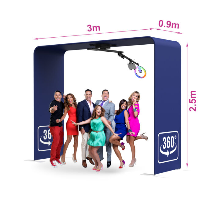 Xria Overhead 360 Photo Booth Truss with Remote Controller Automatic 360 Video Portable Top Spinner Sky 360 Photobooth - Image 12