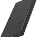 Promate Bolt-10 10000mAh Portable Fast Charging 2.0A Dual USB Premium Battery Power Bank, with Input USB Type-C Port, Over Charging Protection, Black