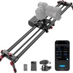 Neewer Motorized Camera Slider ER1-120cm with Remote Controller Carbon Fiber Track Rail with Mute Motor/Time Lapse Video Shooting
