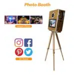 Xria Vintage Wooden Photo Booth with 15.6 inch Touch Screen Selfie Photobooth Compitable with DSLR Cameras for Weddings Parties anda Events - Image 2