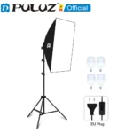 PULUZ 50x70cm Studio Softbox + 1.6m Tripod Mount + E27 30W 5700K White Light LED Light Bulb Photography Lighting Kit EU Plug