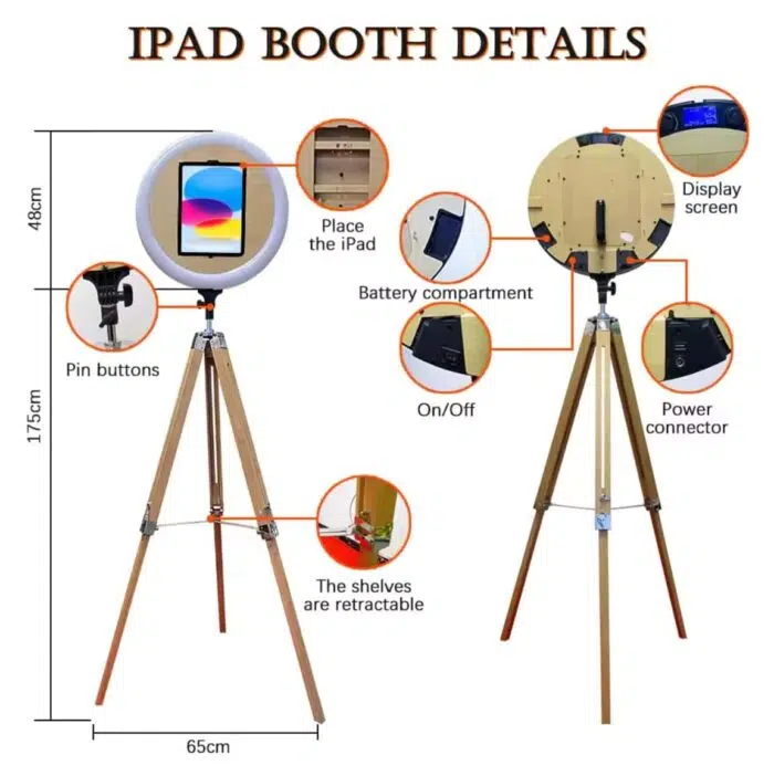 Ipadbooth New Design Vintage Ipad Photobooth 12.9 Photo Booth Shell For Party Wedding and Events - Image 4