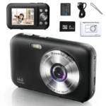 DC406 Mini Digital Camera 3.2 Inch IPS Color Screen Max Capacity 32GB Dual Kids Digital Camera As Birthday Gift Portable Small 44MP