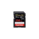 SanDisk 256GB Extreme PRO SDXC card + RescuePRO Deluxe, up to 200MB/s, UHS I, Class 10, U3, V30 SDSDXXD 256G GN4IN, Black