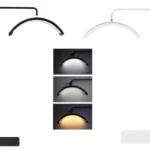 Xria HD-M8X Modern 50W Half-moon Shaped Fill Light 3000K-6000K Dimmable LED Light Floor Lamp for SPA Tattoo Beauty Salon Eyelash Makeup