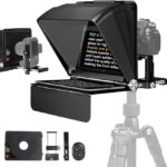 LENSGO Teleprompter for Camera DSLR/SLR 7.9’’ Mini Prompter with APP Compatible with iOS/Android