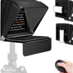 LENSGO Teleprompter for iPhone ipad Smartphone 7.9’’ Mini Portable Prompter with Remote Control and APP Compatible with iOS/Android