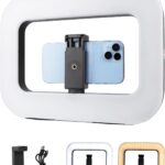 ZGRL-02 Rechargeable Handheld Square LED Video Light with Built-in 8000mAh Battery for Camera, Smartphone, YouTube, TikTok Video Recording, Makeup