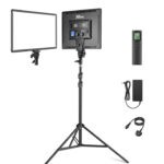 Xria SL-288ARC Bi-color Ultra-thin Soft Panel LED Light 3200k-5600k Color Temperature With LCD Display and Remote Controller (1-Light with Stand)