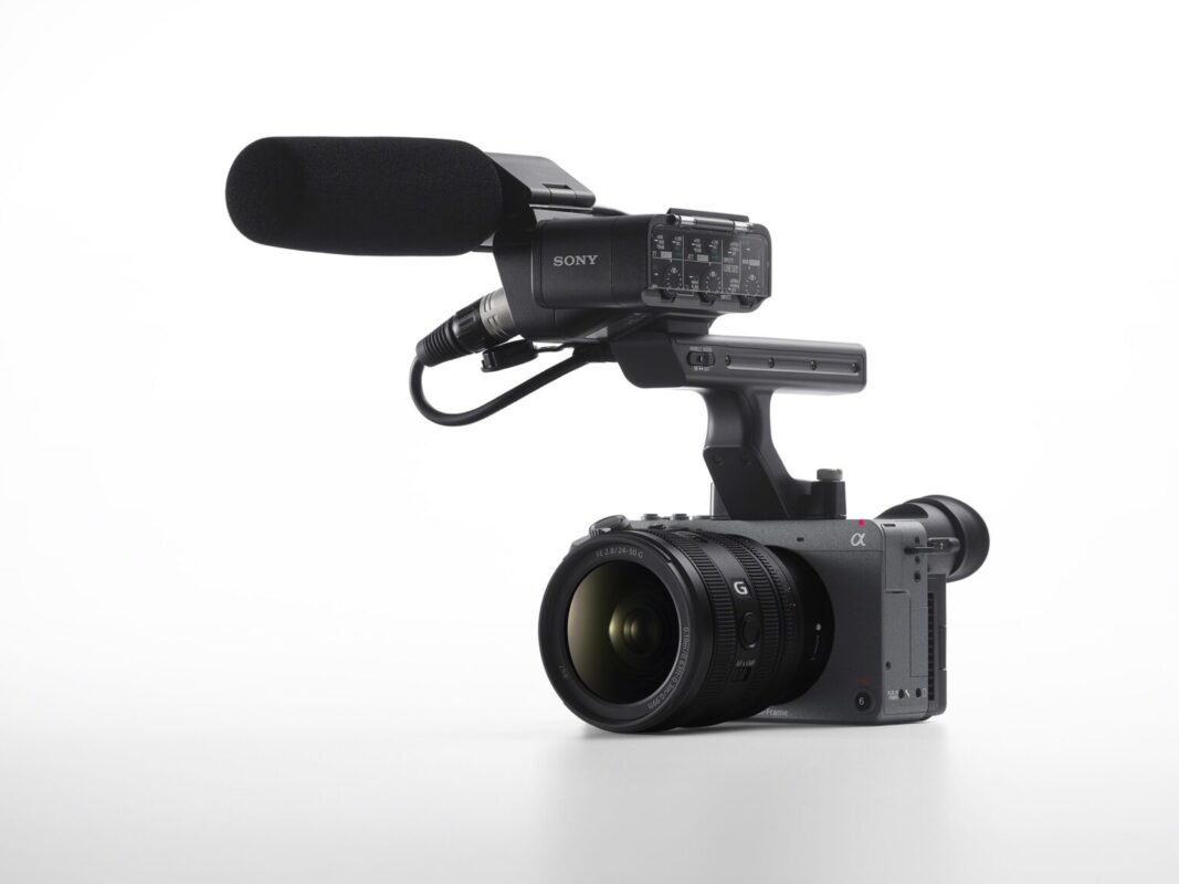 The Sony FX2 with the XLR extension unit attached. Image credit: Sony