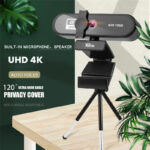 Xria XR-4K Webcam WithTripod 4K Resolution Usb Webcam With Microphone Privacy Cover and Autofocus Function for Computer PC and Mac Laptop - Image 6