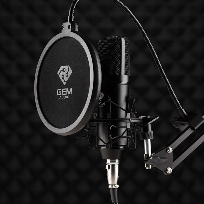 Gem Audio GA800/G1 Streamer Studio Kit – Condenser Microphone, G1 Sound Card with Bluetooth, Boom Arm, Pop Filter, Windscreen & Earbuds for Streaming, Podcasting & Recording - Image 3